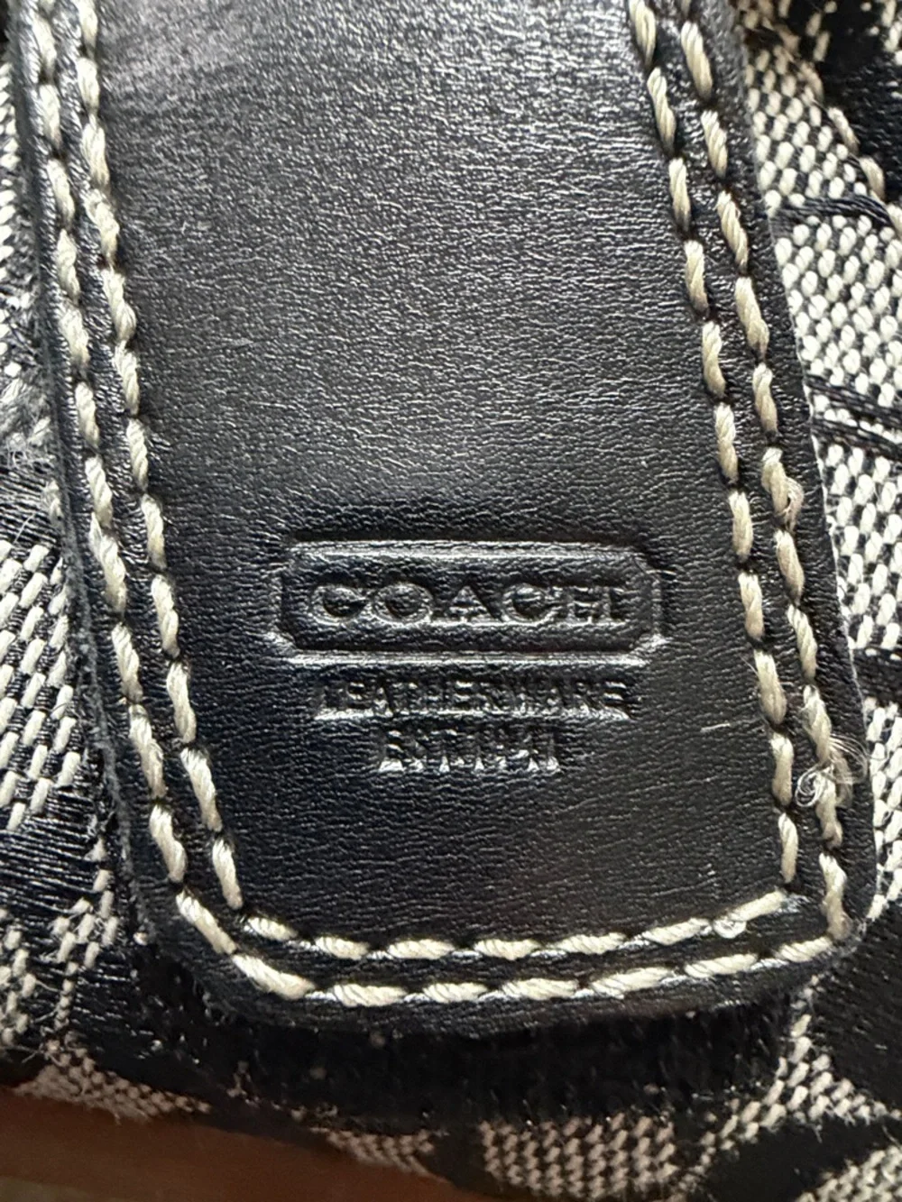 Coach Black and Gray Signature Canvas Velcro Sneakers - Picture 4 of 7